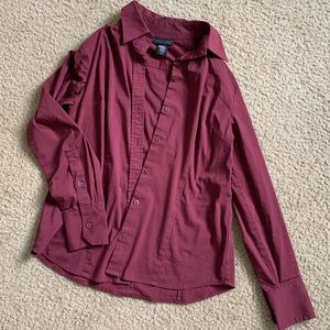 Burgundy button up